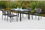 MERXX Gartenm&ouml;bel-Diningset &raquo;Tinos&laquo;, 5 tlg., 4 Sitzpl&auml;tze, Aluminium - grau