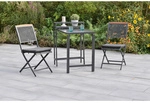 MERXX Balkonset &raquo;Patmos&laquo;, 3 tlg., 2 Sitzpl&auml;tze, Stahl/Aluminium - schwarz