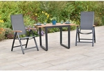 MERXX Gartenm&ouml;bel-Diningset &raquo;Toblino&laquo;, 3 tlg., 2 Sitzpl&auml;tze, Aluminium - grau