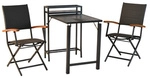 MERXX Balkonset &raquo;Paxos&laquo;, 3 tlg., 2 Sitzpl&auml;tze, Aluminium - grau