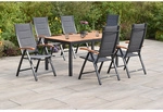 MERXX Gartenm&ouml;bel-Diningset &raquo;Paxos&laquo;, 7 tlg., 6 Sitzpl&auml;tze, Aluminium - grau