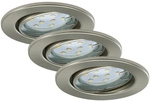 BRILONER Einbauleuchte &raquo;FIT MOVE&laquo;, 3 W, Einbautiefe: 6 cm - silberfarben