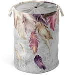 Sanilo W&auml;schekorb &raquo;Federn&laquo;, 60L, Lila, Rund