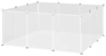 PawHut Auslaufgehege, BxHxT: 105 x 45 x 105 cm, Metall/Polypropylen - weiss