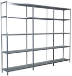 SCHULTE REGALWELT Grundregal mit 2 Anbauregalen, Metall, verzinkt, 15...
