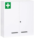 kleankin Medizinschrank, mit Schloss, LxBxH: 55 x 18 x 60 cm - weiss