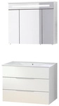 FACKELMANN Waschplatz-Set &raquo;KARA&laquo;, 80cm Wei&szlig; 2Schub - weiss