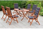 MERXX Gartenm&ouml;bel-Diningset &raquo;Vitoria&laquo;, 7 tlg., 6 Sitzpl&auml;tze, Eukalyptus -...