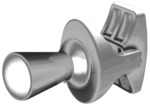 XIMAX Handtuch-Haken, Kunststoff, BxHxT: 3,3 x 6,5 x 5,3 cm - silberfarben