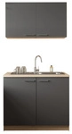RESPEKTA Pantry-K&uuml;che &raquo;Merle&laquo;, BxHxT: 100 x 200 x 200 cm, grau