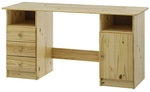 M&ouml;bilia Schreibtisch, BxLxH: 144 x 54 x 73 cm, Massivholz - beige