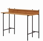 M&ouml;bilia Schreibtisch, BxLxH: 120 x 46 x 85,5 cm, MDF/Metall - beige