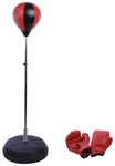 HOMCOM Punchingball-Set, rot/schwarz, BxHxL: 43 x 145 x 43 cm