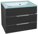 FACKELMANN Waschplatz-Set &raquo;KARA&laquo;, 80cm Anthrazit - grau