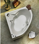 OTTOFOND Badewanne &raquo;Cascade&laquo;, BxHxL: 140 x 43 x 140 cm, viertelkreis - weiss