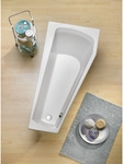 OTTOFOND Badewanne &raquo;Bahia&laquo;, BxHxL: 75 x 42 x 160 cm, asymetrisch - weiss