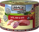 MAC'S Katzen-Nassfutter, Pute/Rind/Ente, 6 x 200 g