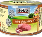 MAC'S Katzen-Nassfutter, Rind/Gefl&uuml;gelherz, 6 x 200 g