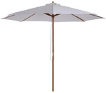 Outsunny Sonnenschirm, H&ouml;he: 250 cm, cremewei&szlig; - beige