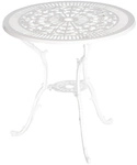 Tisch &raquo;Lugano&laquo;, &Oslash;xH: 70 x 68 cm, Tischplatte: Aluminium - weiss