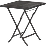 Klapptisch &raquo;Samos&laquo;, BxHxL: 60 x 71 x 60 cm, Tischplatte: Stahl - grau