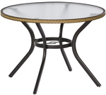 MERXX Tisch &raquo;Ravenna&laquo;, mit Sicherheitsglas-Tischplatte, &Oslash; x H: 104 x 74 cm - beige