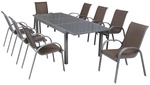 Gartenm&ouml;bel &raquo;Amalfi&laquo;, 8 Sitzpl&auml;tze, Aluminium - grau