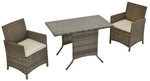 MERXX Gartenm&ouml;bel &raquo;Treviso&laquo;, Kunststoff, 3-teilig - beige