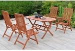 MERXX Gartenm&ouml;belset &raquo;Vitoria&laquo;, 4 Sitzpl&auml;tze, Eukalyptusholz - beige