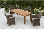 MERXX Gartenm&ouml;belset &raquo;Toskana&laquo;, 4 Sitzpl&auml;tze, Aluminium/Kunststoff/Akazienholz,