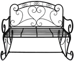 GARDEN PLEASURE Schaukelbank &raquo;Dares&laquo;, Metall, BxHxT: 110 x 94 x 101 cm - schwarz