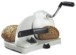 Maximex Brotschneidemaschine, mit Handkurbel, Edelstahl, silberfarben - weiss