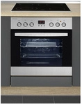 Exquisit Einbau-Herd-Set, 58 l, 4 Kochfelder - silberfarben