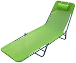 Outsunny Gartenliege, Stahl, inkl. Auflagen, BxHxT: 182 x 24,5 x 56 cm - gruen