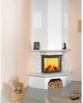 HARK Kaminbausatz &raquo;Vermont&laquo;, naturwei&szlig;, Marmor, 8 kW - weiss