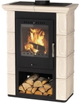 THORMA Kachelofen &raquo;Augsburg&laquo;, schwarz/beige, 7 kW, Zeitbrand geeignet