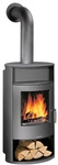 JUSTUS Kaminofen &raquo;Island Aqua&laquo;, anthrazit, Stahl, 10 kW, wasserf&uuml;hrend - grau