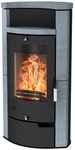 FIREPLACE Kaminofen &raquo;Hamburg&laquo;, grau, Speckstein, 8 kW - schwarz