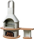 BUSCHBECK Gartengrillkamin, BxHxT: 180 x 203 x 65 cm - grau