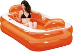 HAPPY PEOPLE Pool orange/wei&szlig;, BxLxH: 122 x 195 x 50 cm
