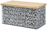 BELLISSA Gabionenbank &raquo;Profi&laquo;, BxHxL: 55 x 54 x 105 cm, Stahl/Douglasienholz -