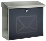 BURG W&Auml;CHTER Briefkasten &raquo;Lucenta&laquo;, eckig, Edelstahl, schwarz/edelstahlfarben