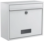 BASI Briefkasten, eckig, Stahl, wei&szlig; - weiss