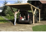 WEKA Carport &raquo;Y&laquo;, Au&szlig;enma&szlig; BxT: 300 x 362 cm, gr&uuml;n - braun