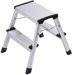 HAILO Klapptritt &raquo;D60 StandardLine&laquo;, 2 Sprossen, Aluminium - silberfarben