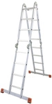 KRAUSE Gelenkleiter &raquo;MONTO MultiMatic&laquo;, 16 Sprossen, Aluminium - silberfarben