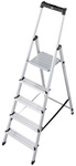 KRAUSE Stufen-Stehleiter &raquo;MONTO Solidy&laquo;, 5 Sprossen, Aluminium - silberfarben