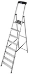 KRAUSE Stufen-Stehleiter &raquo;MONTO Safety&laquo;, 8 Sprossen, Aluminium - silberfarben