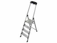 KRAUSE Stufen-Stehleiter »MONTO Safety PlusLine«, 4 Sprossen, Aluminium -