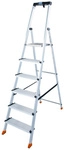 KRAUSE Stufen-Stehleiter &raquo;MONTO Sepuro&laquo;, 6 Sprossen, Aluminium - silberfarben